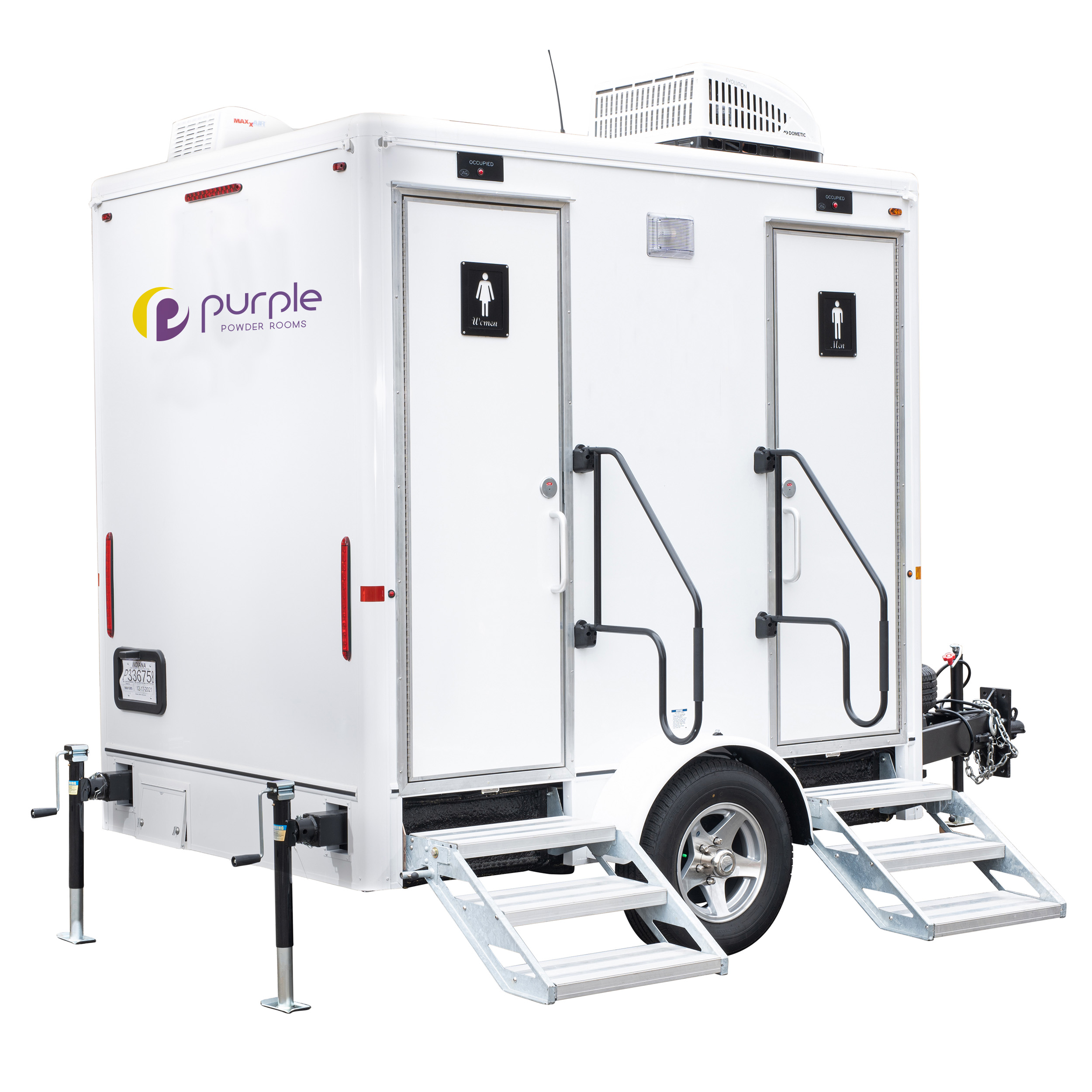 Small Gold Restroom Trailer Rental